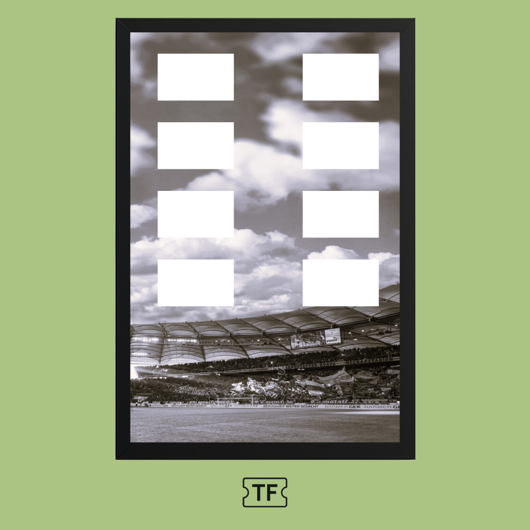 Frame mit Platz für 8 Dauerkarten 30x45