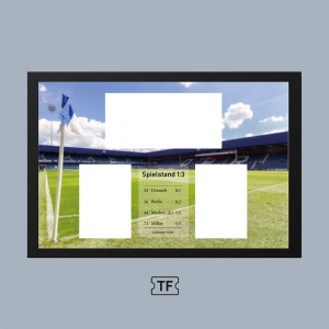 Personalisierter Frame mit Wunschverein und Fotos 30x45